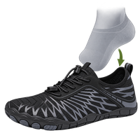 Stepnara shoe with a conceptual socked-foot entry cue